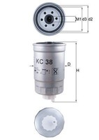 Mahle Kraftstofffilter KC 38 FüR CitroËN Passend FüR Fiat Ford Jeep Lancia