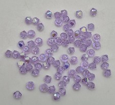 Swarovski Crystal Violet AB Bicone Beads; 3mm 24pc , 4mm 24pc , 6mm 12pc
