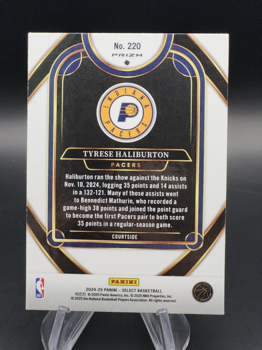 2024-25 Panini Select Tyrese Haliburton #220 Courtside