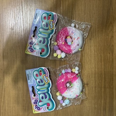 2 - Ja-Ru Oh So Jellee Taba Sweets Squishy Fidget Toy Pink White Donut - Viral