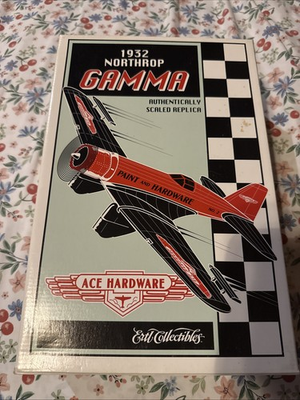 #ad 1932 Northrop Gamma Ertl Collectibles Ace Hardware Die Cast Metal Locking Bank $19.99