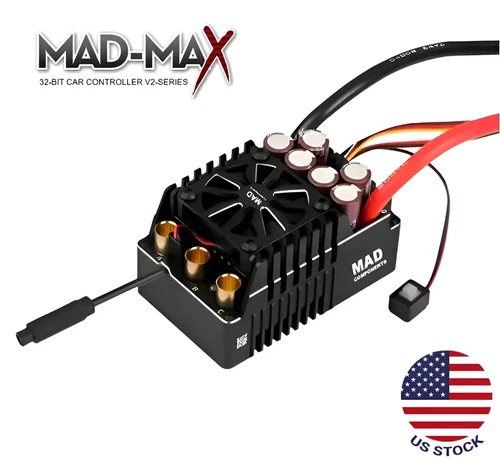 MADMAX-8 (550A) HV ESC 3-8S LiPo 33.6V for RC 1/7 & 1/8 Car Brushless Motor