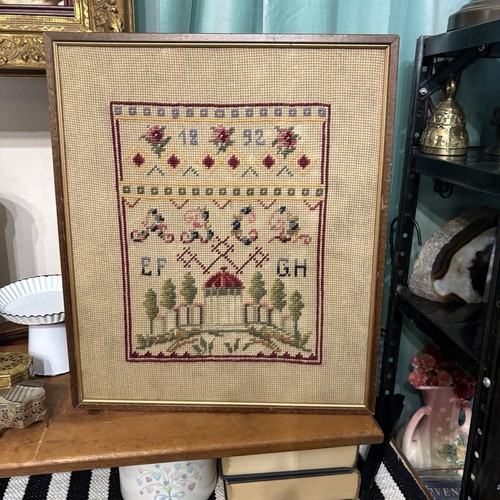 Antique Handmade Sampler 1852