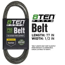 8TEN Belt with Kevlar for John Deere 48 52-Inch Walk M40757 PT15220 77 x 1/2