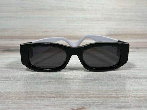 Chanel 5525 Polarized Black & White Rectangle Sunglasses - Ships Now! - Picture 5 of 6