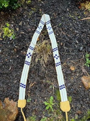 Last of the Mohicans replica Wampum Strap Native American Made - Photo 1/4