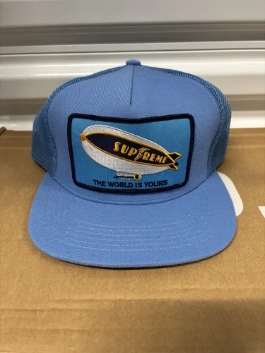 Casquette snapback bleu 5 panneaux dos maille Supreme Blimp FW20 neuve avec étiquette rare