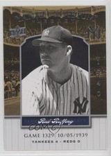 2008 Upper Deck Yankee Stadium Legacy Red Ruffing #YSL1329 HOF 0l2