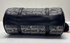 Juicy Couture Black Beige Gothic Logo Mini Barrel Bag Pom Pom Gold Hardware NWT — photo 3