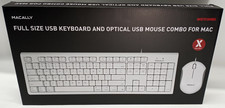 NEW SEALED Macally Full Size USB Keyboard Mouse Combo for Mac N1901 C0