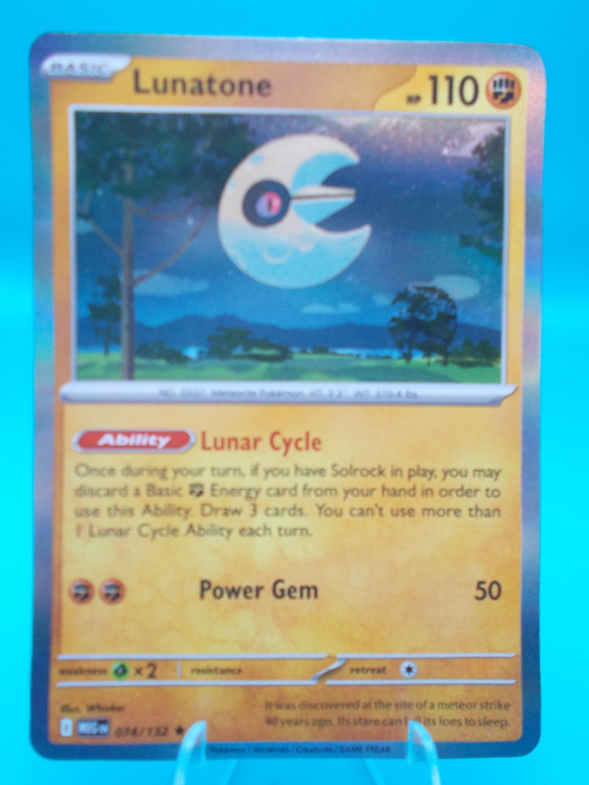 Lunatone 074/132 Me01: Mega Evolution Pokémon TCG Holo Near Mint/Mint