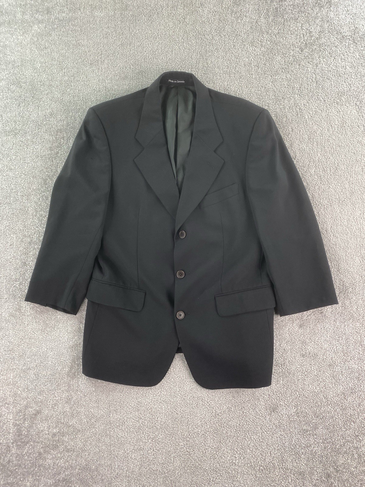 Giacca tuta vintage Yves Saint Laurent 40 S lana nera tinta unita design lusso