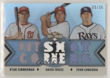 2012 Topps Triple Threads Relic Combos 5/36 Ryan Zimmerman David Freese 6e7