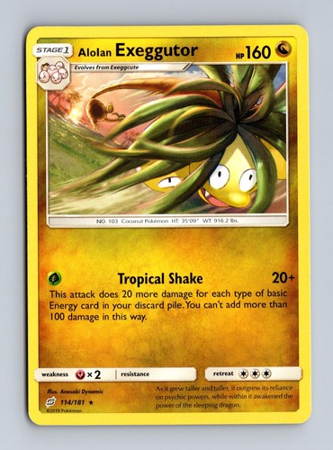 Alolan Exeggutor 114/181 Rare Team Up Pokemon MP