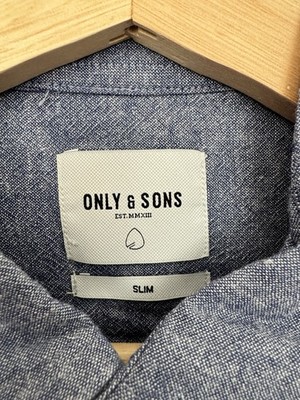Only & Sons Herren Slim Fit Hemd Kurzarm Knopfleiste Freizeit Smart Shirt Large