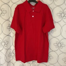 New Boys Red Polo School Uniform Size Large (12/14) Husky-Cat & Jack