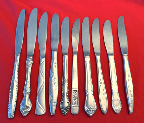 10 Vintage Stainless Steel KNIVES for Crafts or Jewelry