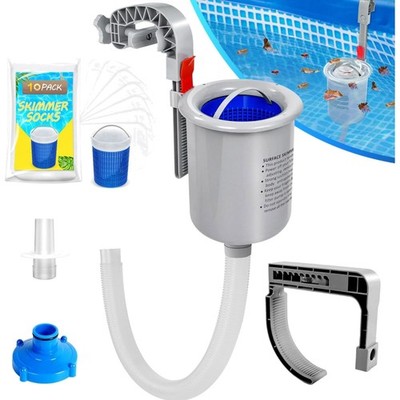 Pool Skimmer für Aufstellpool mit 10 Skimmer Socken Oberflächenreinigung
