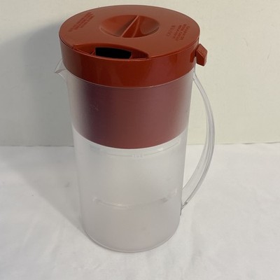 Mr. Coffee Iced Tea Maker 2 Qt Frosted Pitcher w/ Brew Basket & Lid RED TM1