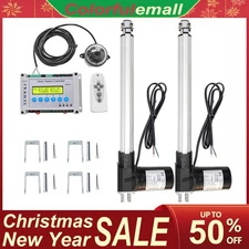 6000N 12V Dual Axis Solar Tracking Tracker Controller W/ DC 16" Linear Actuators