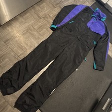 Columbia Men's Black/Purple Radial Sleeve Full Body Ski Snow Suit Sz Tall Large