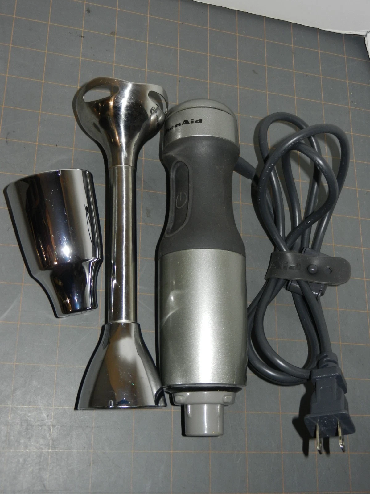 KitchenAid KHB2351CU 3-Speed Clean Hand Blender Silver Works Smoothly FREE SHIP