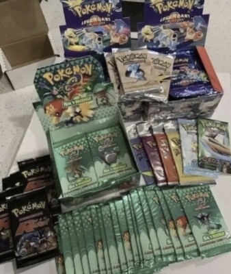 18 Pokemon Factory Sealed Booster Packs Vintage/Modern Sets