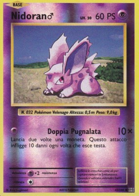 CARTA POKEMON - NIDORAN - 43/108 - PS 60 - IN ITALIANO - COMUNE