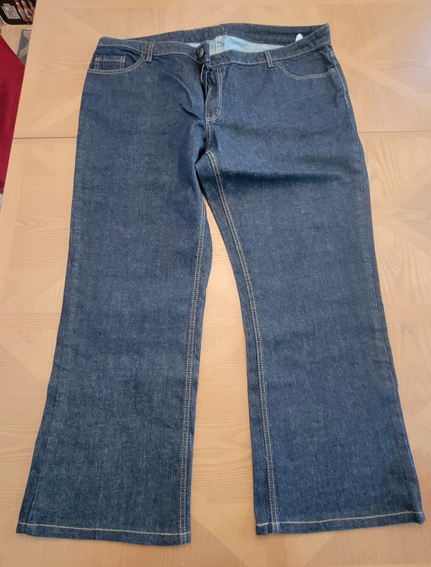 Dickies Jeans Women's 20 R Relaxed Fit  Dark Navy Blue Denim - Altered 