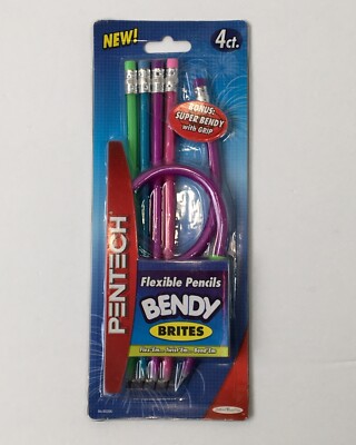 Vintage Pentech Flexible Pencils Bendy Brites Pencils by JAKKS PACIFIC 2006