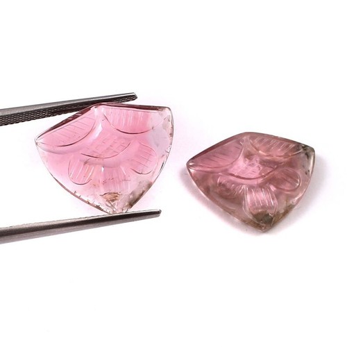 Loose Gemstone Natural Bio Tourmaline Hand Carved Fancy Gemstone A1258 - Picture 3 of 3