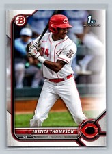 Justice Thompson 2022 Bowman #BP-59 Prospects Cincinnati Reds C47