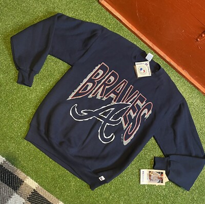 USA製！！【RUSSELL ラッセル】Atlanta Braves 90s Vtg 90's Russell Athletic MLB Atlanta BRAVES Baseball Navy USA