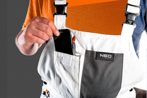 Pantalones de trabajo, blanco, talla LD/54 - Imagen 11 de 12