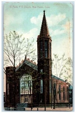 c1910 St. Pauls P.E. Church New Haven Connecticut CT Antique Unposted Postcard