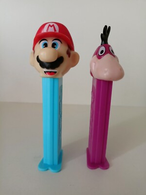 2 alte PEZ Spender, Pez-Spender (Super Mario + Dino)