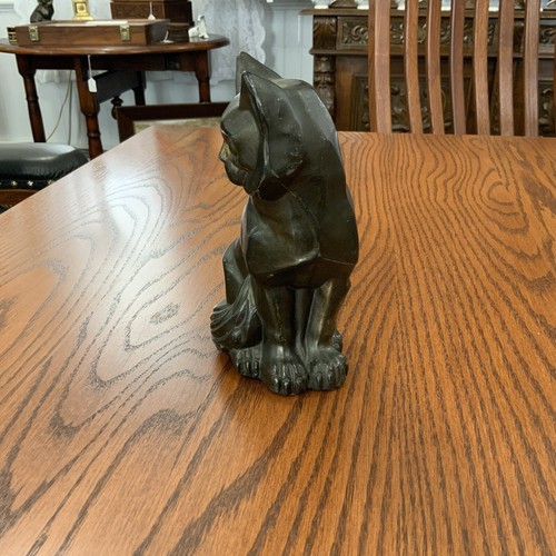 1929 Art Deco Cubist Cat Figurine Antique Stamped - Picture 2 of 8