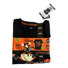 Disney Mickey Boy Halloween Family Glow In The Dark T-Shirt S14-16 FREE SHIPPING