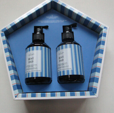 The Gift Label-Best Dad-Körperpflege-Set-2-teilig-Duschcreme&Handseife-Je 250 ml