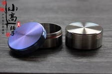 Titanium Round Waterproof Mini Pill Box Case Travel Medicine Container EDC Box
