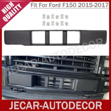 Front Bumper Cover Lower Grille Combo Trim Panel Grill Set For Ford F150 2015-17