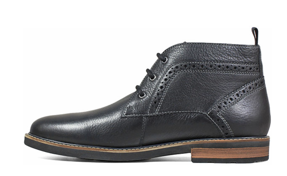 Nunn Bush Ozark Plain Toe Chukka Boot Black COLOR Tumbled 84777