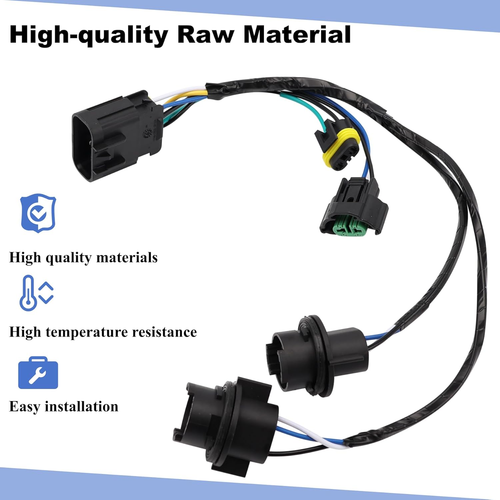 Headlight Wiring Harness Assembly Contains Two Wires Compatible with Chevrolet S - Picture 5 of 7