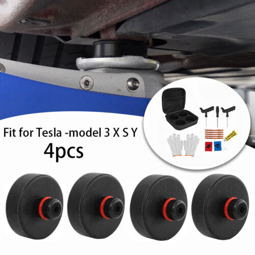 4 Stück für Tesla Modell 3 Y S/X 2016-2023 Auto Jack Lift Pad Adapter Werkzeug mit Tasche - Bild 1 von 10