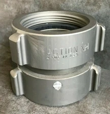 Aluminum Fire Hose Thread Adapter, 2.5" F.NST Swivel x 2.5" F.NST Rocker Lug