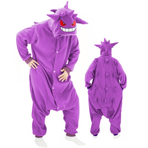 Kids Gengar Onesie Pokemon Costume Kigurumi Pajamas Book Week Cosplay