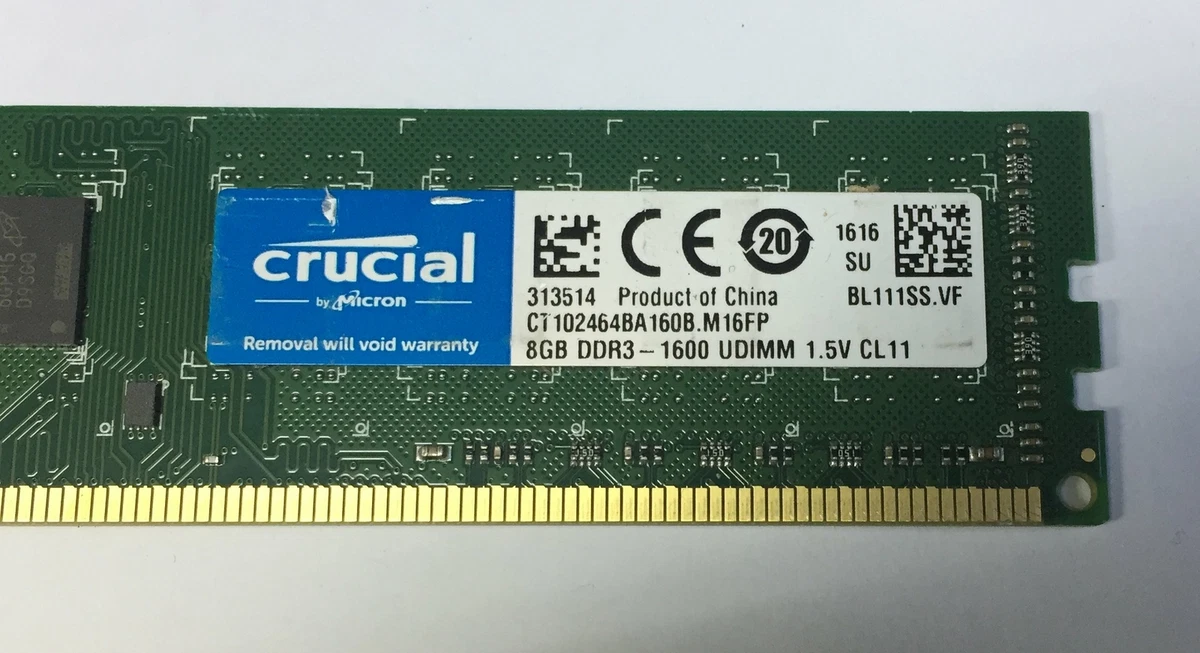 Kit Mémoire RAM Crucial 8GB (2x4GB) DDR3L 1600MHz PC3L-12800 SODIMM Pour Portable - 1.35V