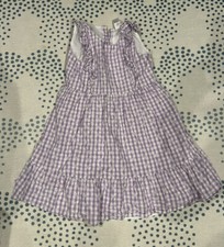 Gymboree Purple Gingham Dress Sz 8 EUC