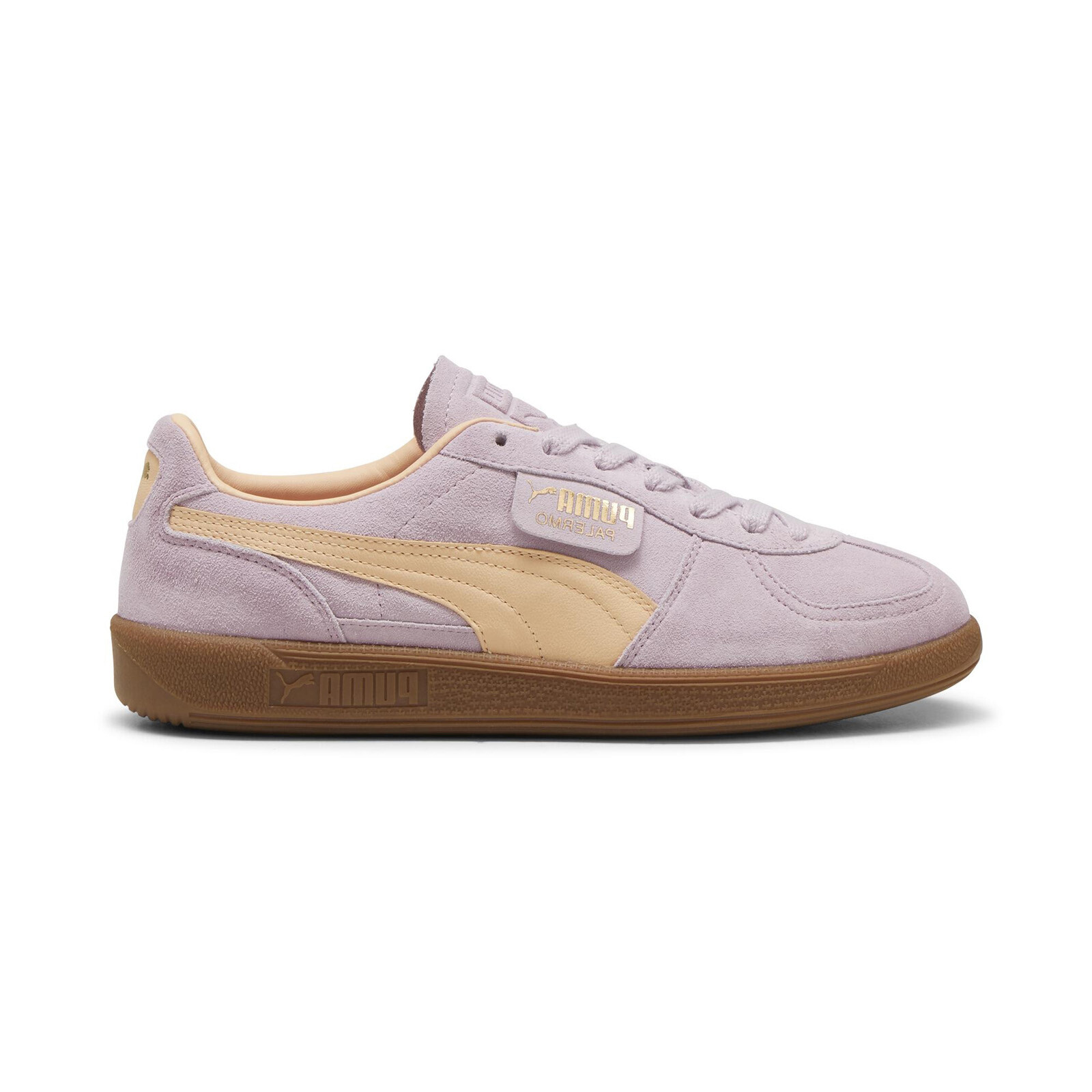 Puma Palermo 39764306 Женские розовые замшевые кроссовки на шнуровке Lifestyle 9.5