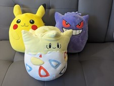 10" inch Pokemon Squishmallow Bundle Set of 3 Gengar, Pikachu and Togepi 